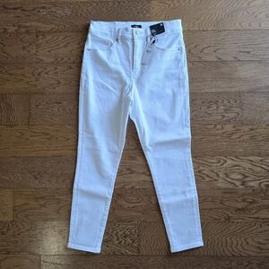 Express High Rise Skinny Jeans White Size 6S NWT